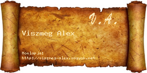Viszmeg Alex névjegykártya